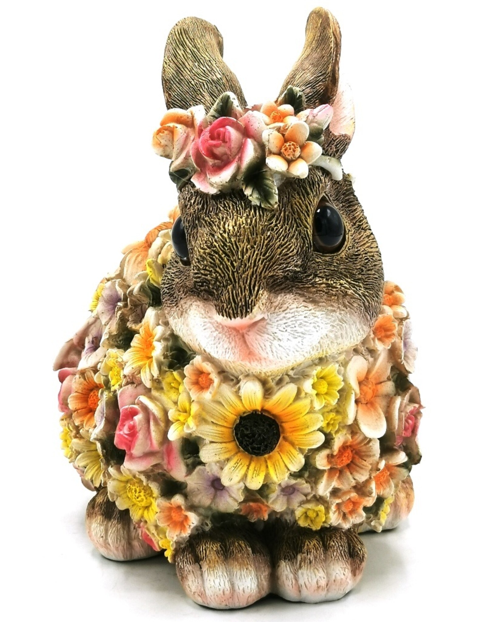 Trukado Giftware & Lifestyle -  Dwarf Rabbit Flower Power Flower Rabbit figurine