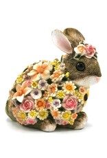 Trukado Giftware & Lifestyle -  Dwarf Rabbit Flower Power Flower Rabbit figurine