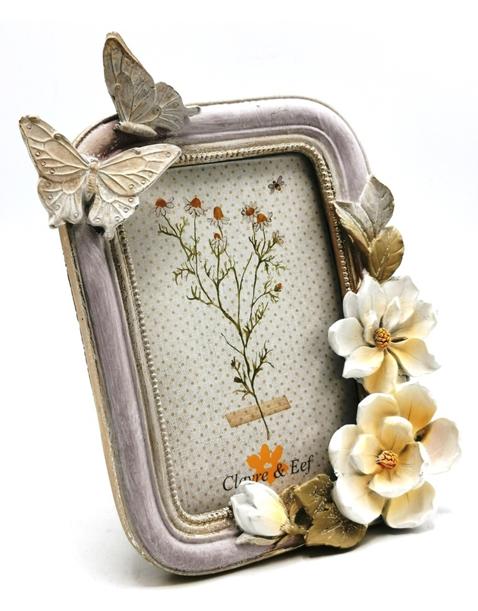C&E Miscellaneous -   Photoframe Butterflies and Magnolias Art Deco lilac