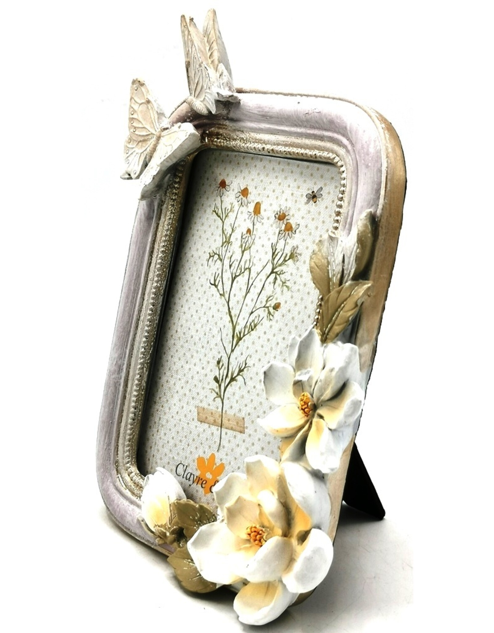 C&E Miscellaneous -   Photoframe Butterflies and Magnolias Art Deco lilac