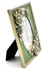 C&E Miscellaneous - Photo frame with Roses and Bird green-silver