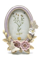 C&E Miscellaneous - Photo frame Butterflies and Flowers oval lilac-cream