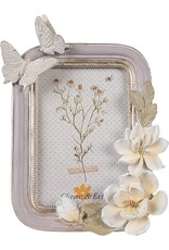C&E Miscellaneous -   Photoframe Butterflies and Magnolias Art Deco lilac