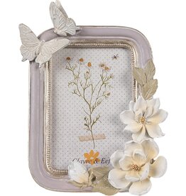 C&E Photoframe Butterflies and Magnolias Art Deco lilac