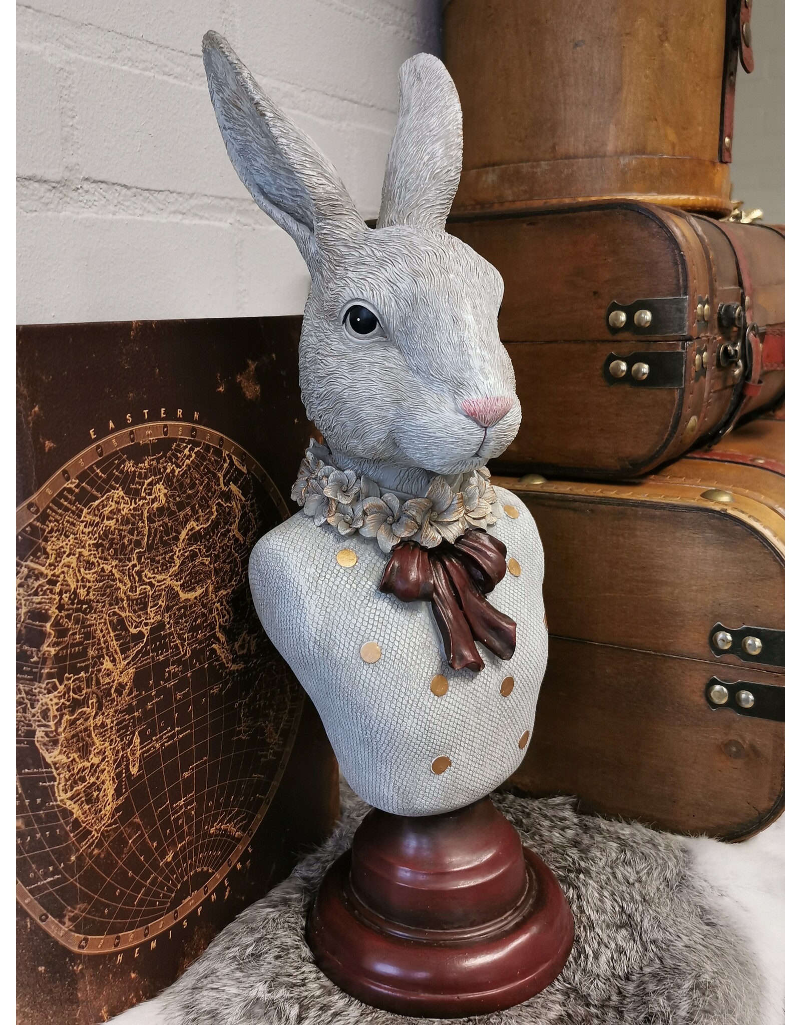 C&E Giftware Figurines Collectables - Decorative Statue Rabbit Lady Bust 39cm