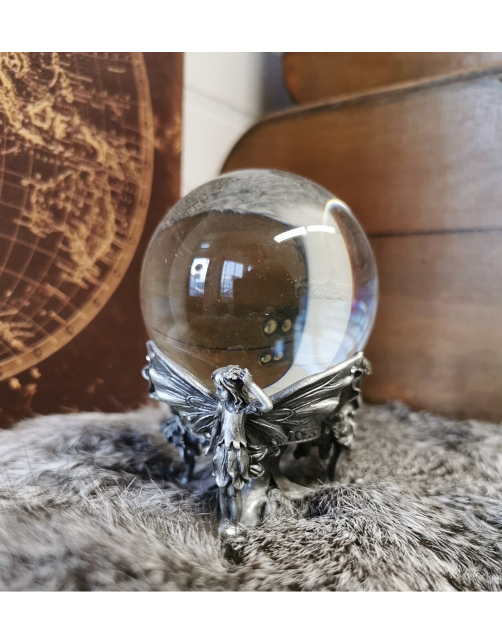 Veronese Design Miscellaneous - Fairy Driepoot Kristallen Bol met Standaard