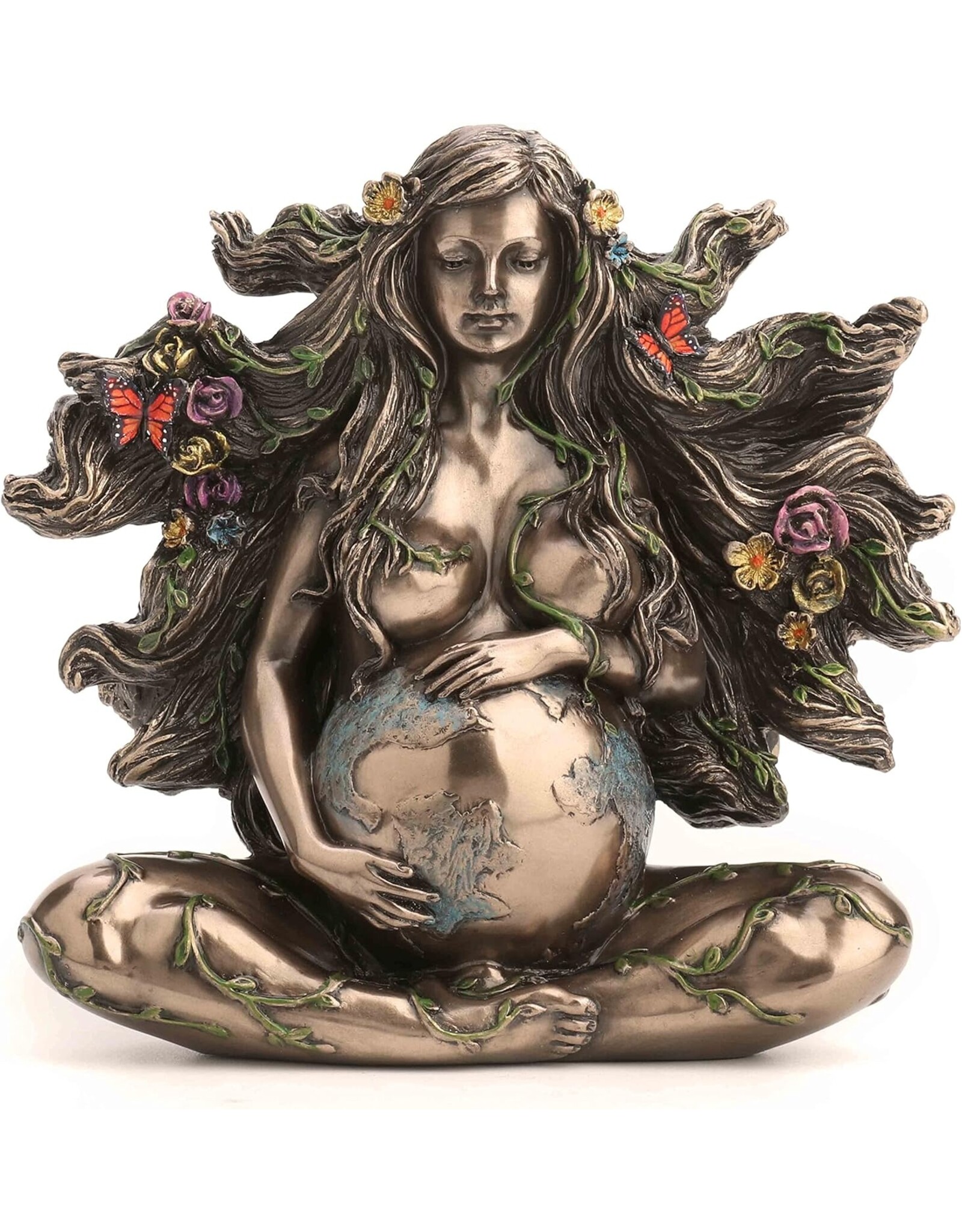 Veronese Design Giftware & Lifestyle - Sitting Pregnant Mother Gaia with Butterflies