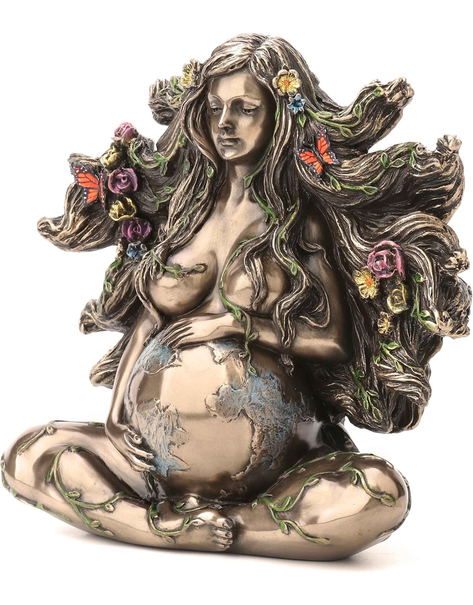Veronese Design Giftware & Lifestyle - Sitting Pregnant Mother Gaia with Butterflies