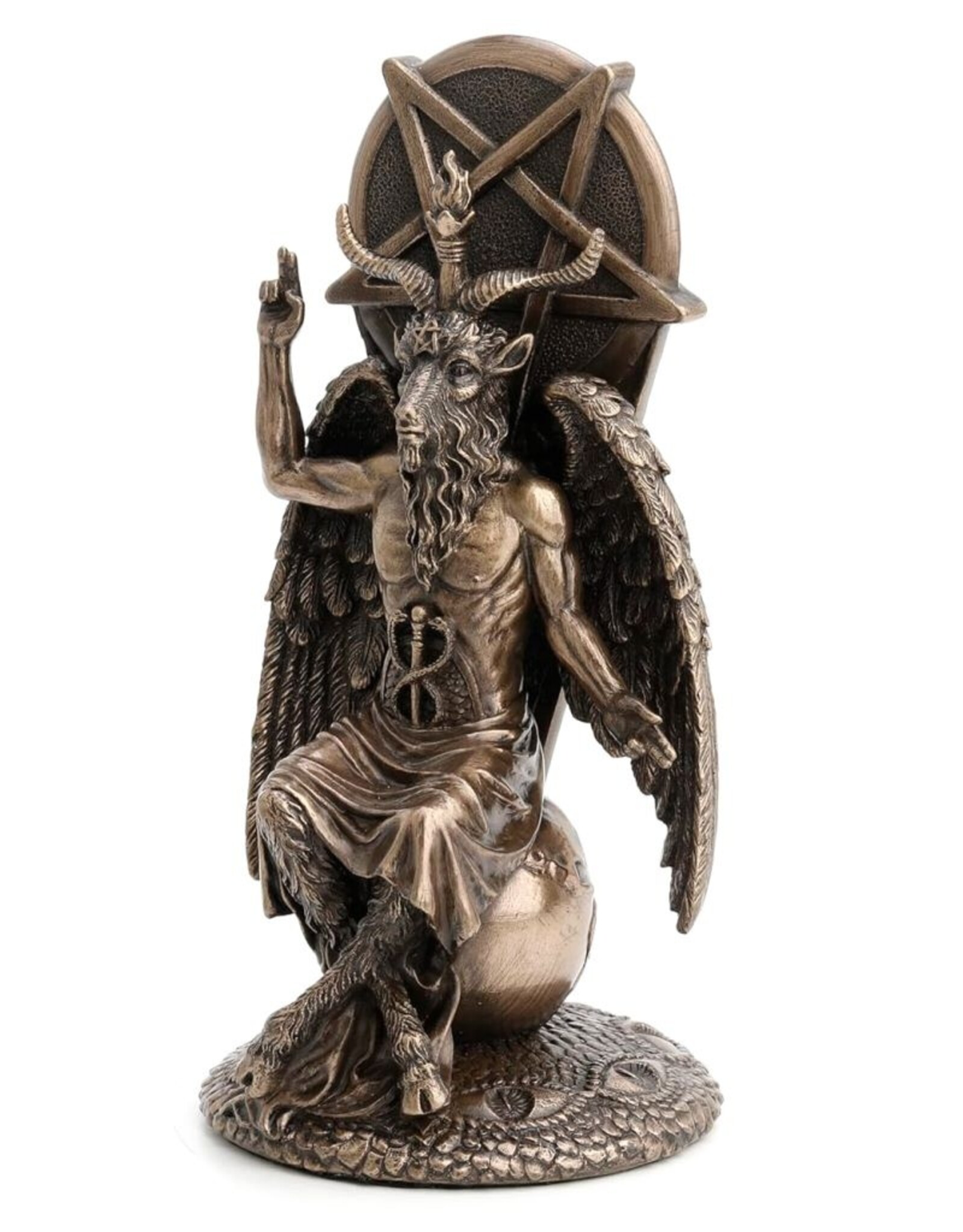 Veronese Design Giftware & Lifestyle - Baphomet zittend op Aardbol 20,5cm Veronese Design