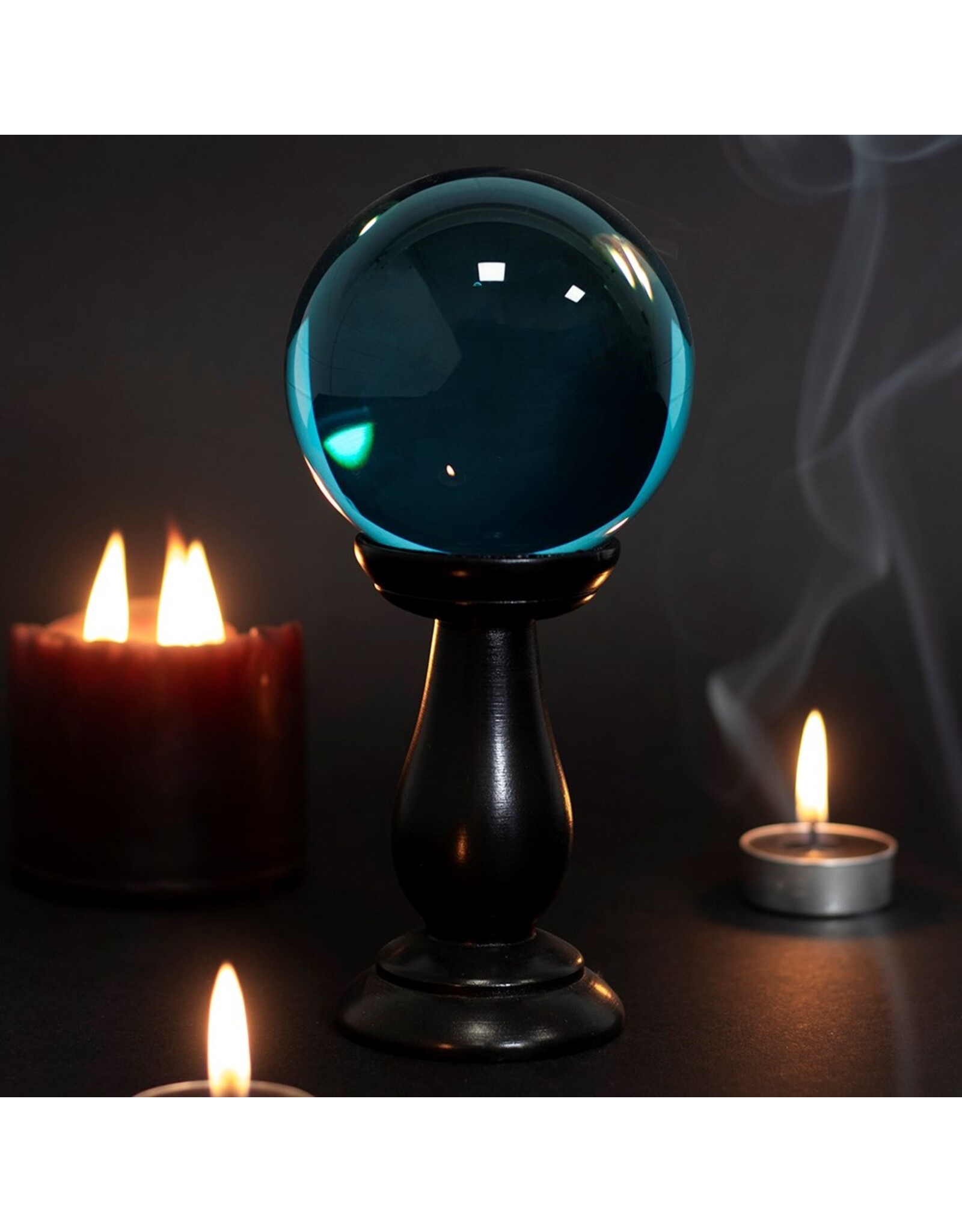 SWG Miscellaneous - Teal Crystal Ball on Stand Ø9cm