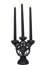 NemesisNow Reapers, skulls and dragons - Baphomet's Radiance candelabra with LED candles