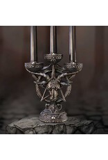 NemesisNow Reapers, schedels en draken - Baphomet's Radiance kandelaar met LED kaarsen