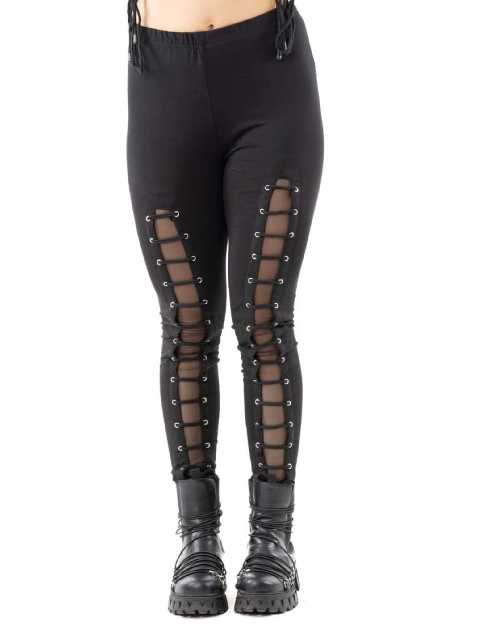 Chemical Black Gothic and Steampunk accessories - Chemical Black NEMY Leggingsblack