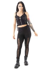 Chemical Black Gothic and Steampunk accessories - Chemical Black NEMY Leggingsblack