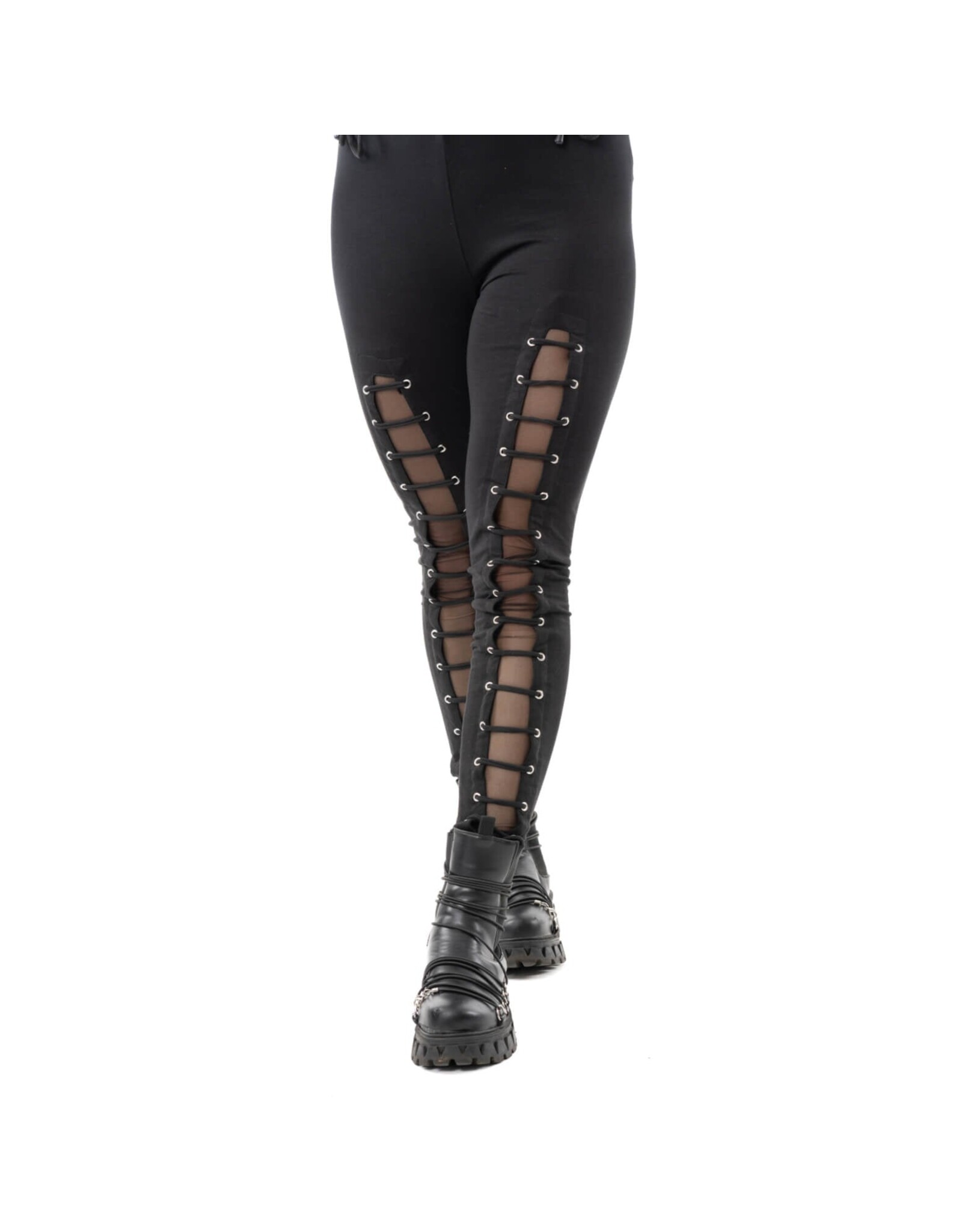 Chemical Black Gothic and Steampunk accessories - Chemical Black NEMY Leggingsblack