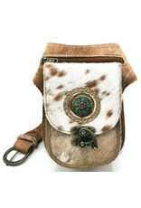 Trukado Leren Festivaltasjes, heuptassen en riemtassen -   Koeienhuid Heuptas met haakje Festivaltasje Ibiza Stijl