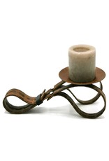 Trukado Giftware Figurines Collectables - Industrial Candlestick ‘Kjeld’ - Antique black metal - Copy