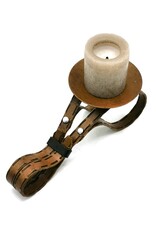 Trukado Giftware Figurines Collectables - Industrial Candlestick ‘Kjeld’ - Antique black metal - Copy
