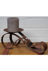 Trukado Giftware Figurines Collectables - Industrial Candlestick ‘Kjeld’ - Antique black metal - Copy