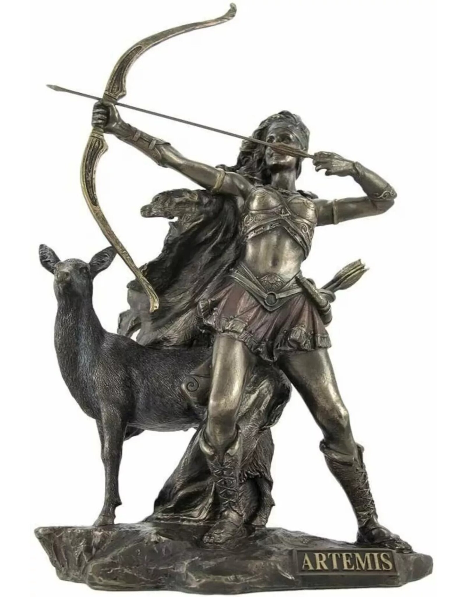Veronese Design Giftware & Lifestyle - Artemis on the Hunt Bronzed Statue Veronese Design