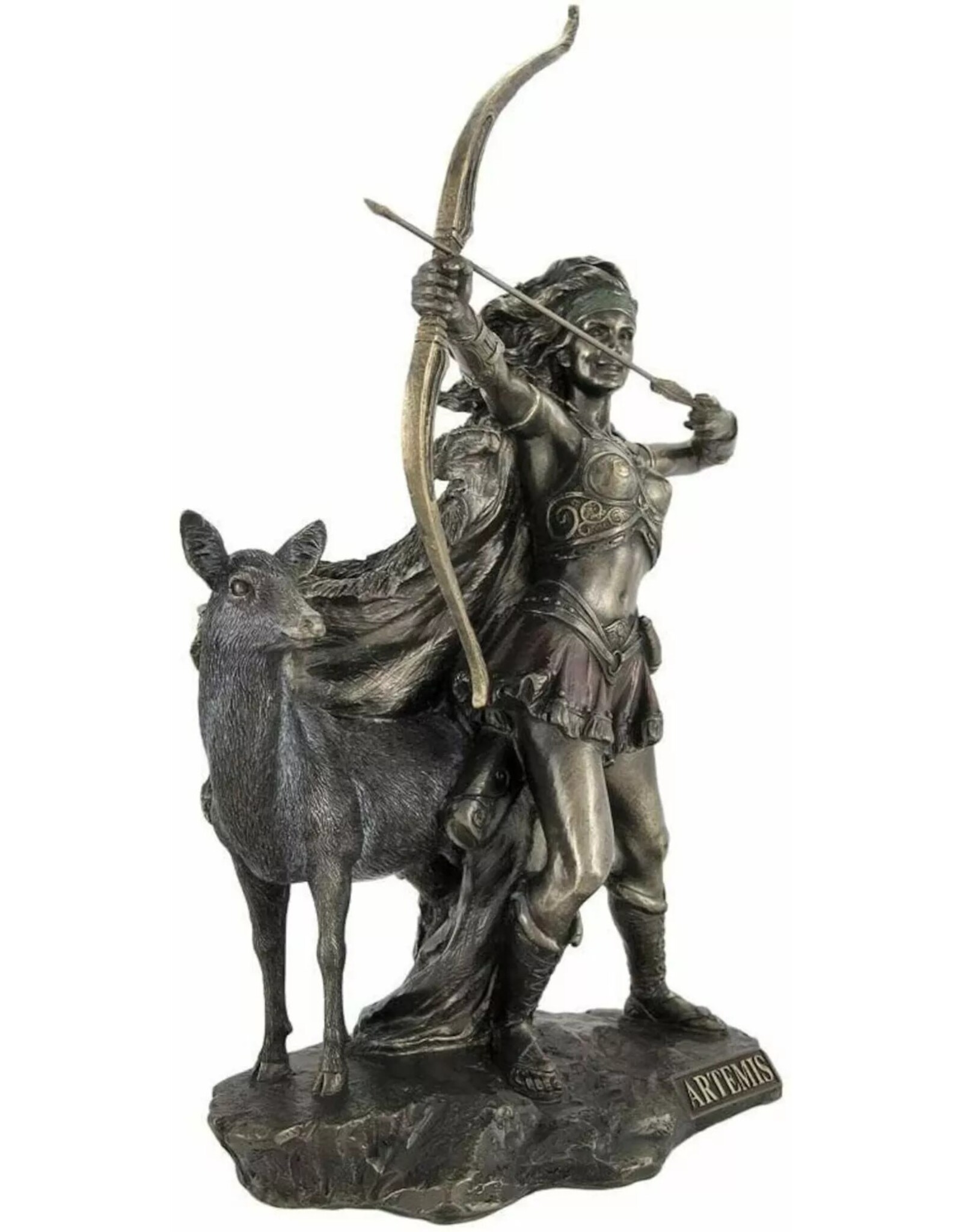 Veronese Design Giftware & Lifestyle - Artemis on the Hunt Bronzed Statue Veronese Design