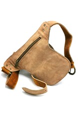 Trukado Leather Festival bags, waist bags and belt bags - Cowhide Hipbag with Shells and Vintage Hook Indian