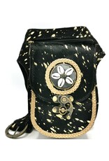 Trukado Leather Festival bags, waist bags and belt bags - Cowhide waist bag Ibiza Black-Gold