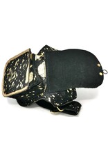 Trukado Leather Festival bags, waist bags and belt bags - Cowhide waist bag Ibiza Black-Gold