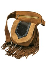 Trukado Leather Festival bags, waist bags and belt bags - Leather waist bag with cowhide Festival bag Ibiza Style