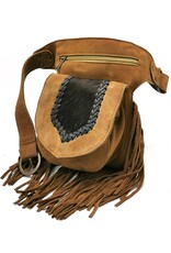 Trukado Leather Festival bags, waist bags and belt bags - Leather waist bag with cowhide Festival bag Ibiza Style