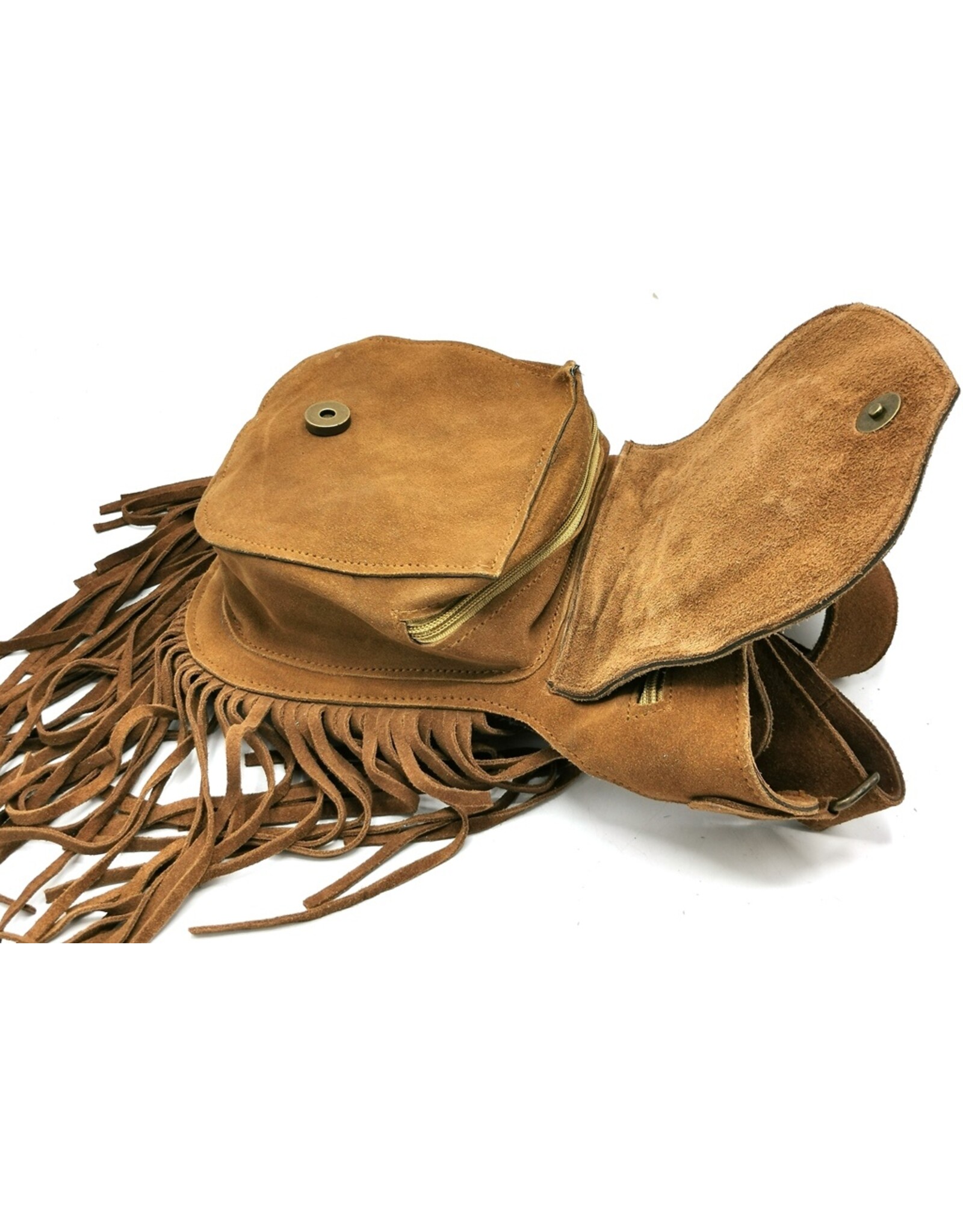 Trukado Leather Festival bags, waist bags and belt bags - Leather waist bag with cowhide Festival bag Ibiza Style