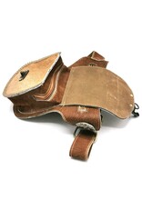 Trukado Leren Festivaltasjes, heuptassen en riemtassen - Heuptas Koeienhuid met Vintage Haakje en Schelpen ornament "Ibiza"