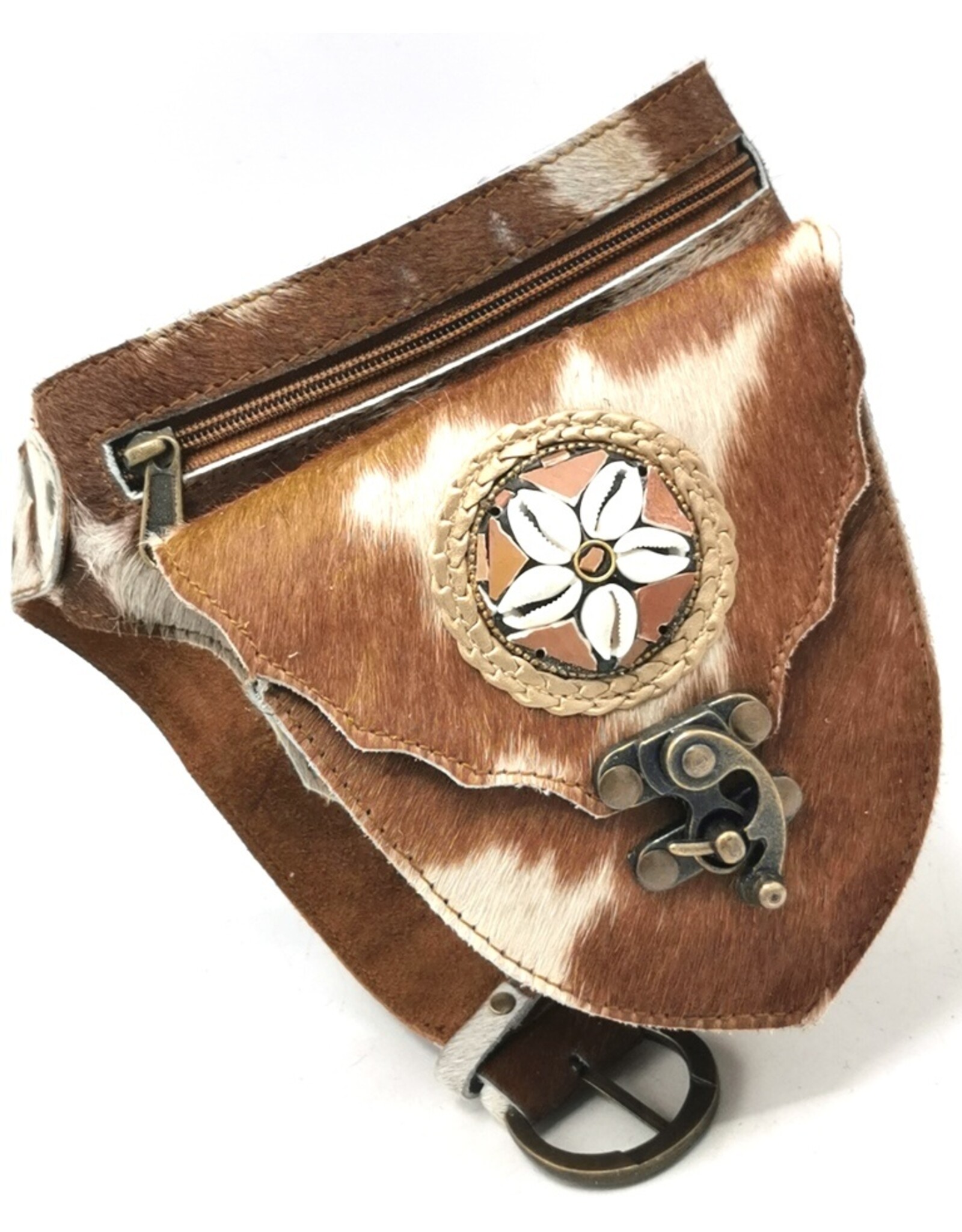 Trukado Leather Festival bags, waist bags and belt bags - Cowhide waist bag with Vintage Hook