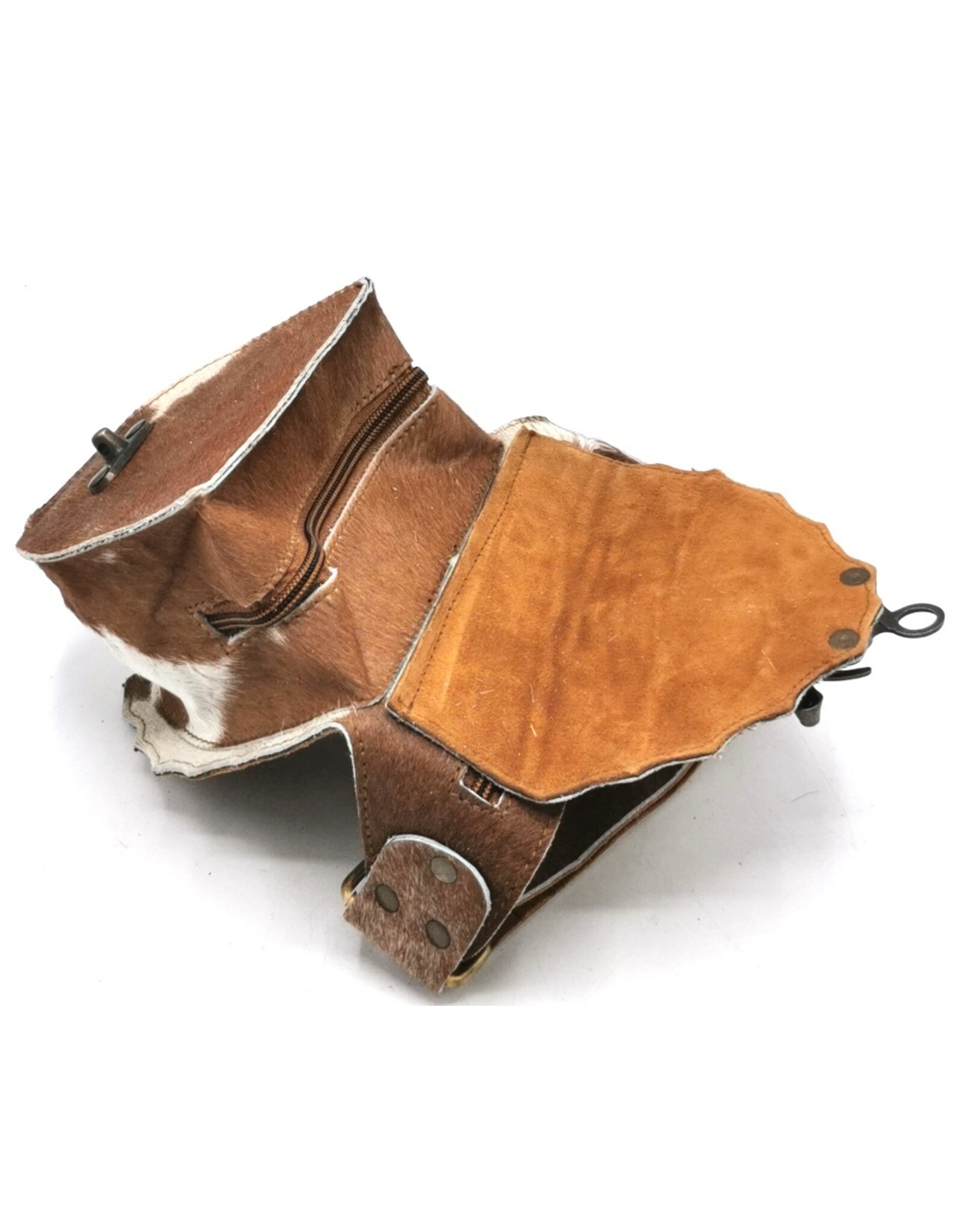 Trukado Leather Festival bags, waist bags and belt bags - Cowhide waist bag with Vintage Hook