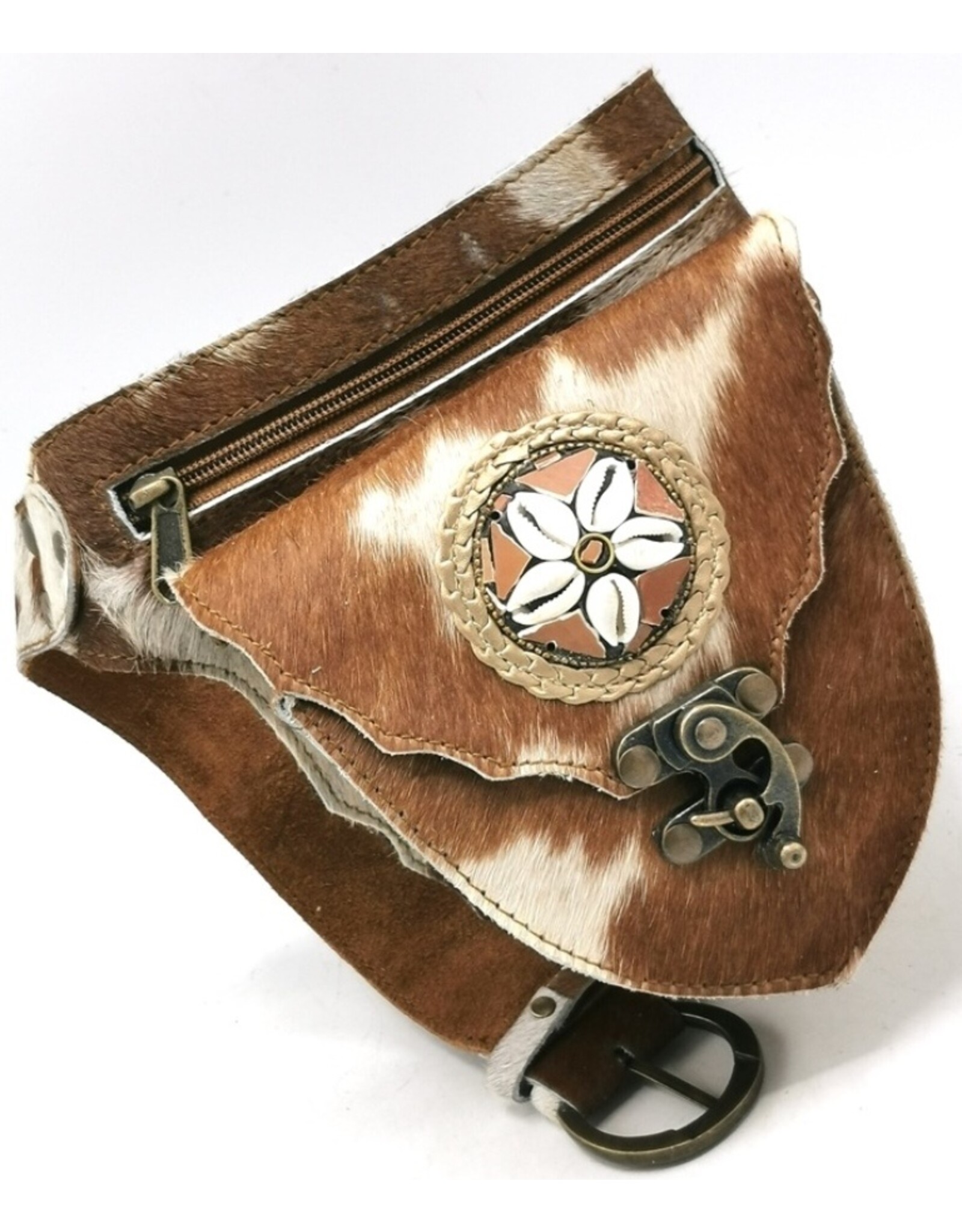Trukado Leather Festival bags, waist bags and belt bags - Cowhide waist bag with Vintage Hook