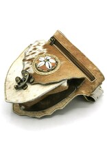 Trukado Leren Festivaltasjes, heuptassen en riemtassen -  Koeienhuid Heuptas  met Vintage Haakje bruin/creme/wit