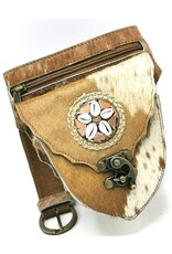 Trukado Leather Festival bags, waist bags and belt bags - Cowhide Ibiza Waist Bag with Shell Ornament and Hook