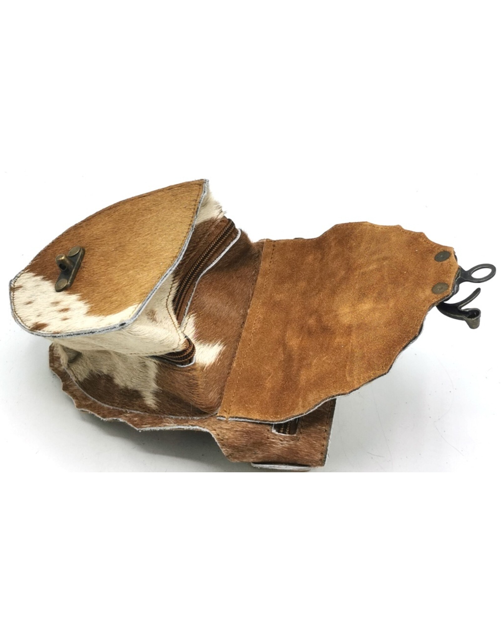 Trukado Leather Festival bags, waist bags and belt bags - Cowhide Ibiza Waist Bag with Shell Ornament and Hook