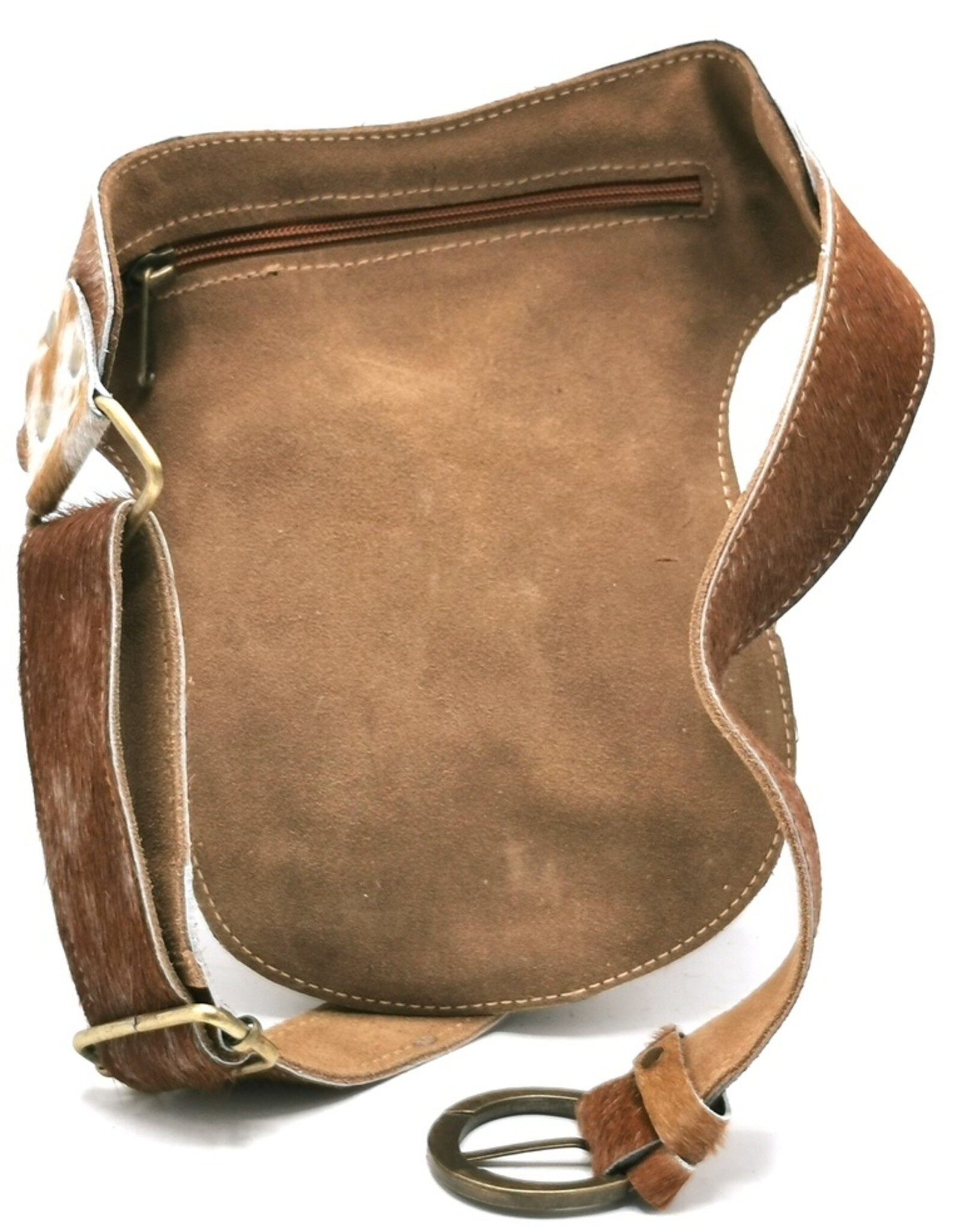 Trukado Leather Festival bags, waist bags and belt bags - Cowhide waist bag with vintage hook