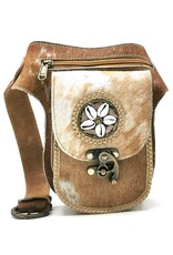 Trukado Leather Festival bags, waist bags and belt bags - Cowhide waist bag with vintage hook