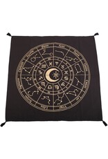Trukado Miscellaneous -  Altar Cloth Astrology Wheel 71cm x 71cm Black
