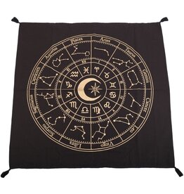 Trukado Altaarkleed Astrologiewiel 71cm x 71cm Zwart