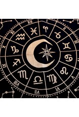 Trukado Miscellaneous - Altaarkleed Astrologiewiel 71cm x 71cm Zwart