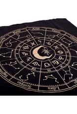 Trukado Miscellaneous -  Altar Cloth Astrology Wheel 71cm x 71cm Black
