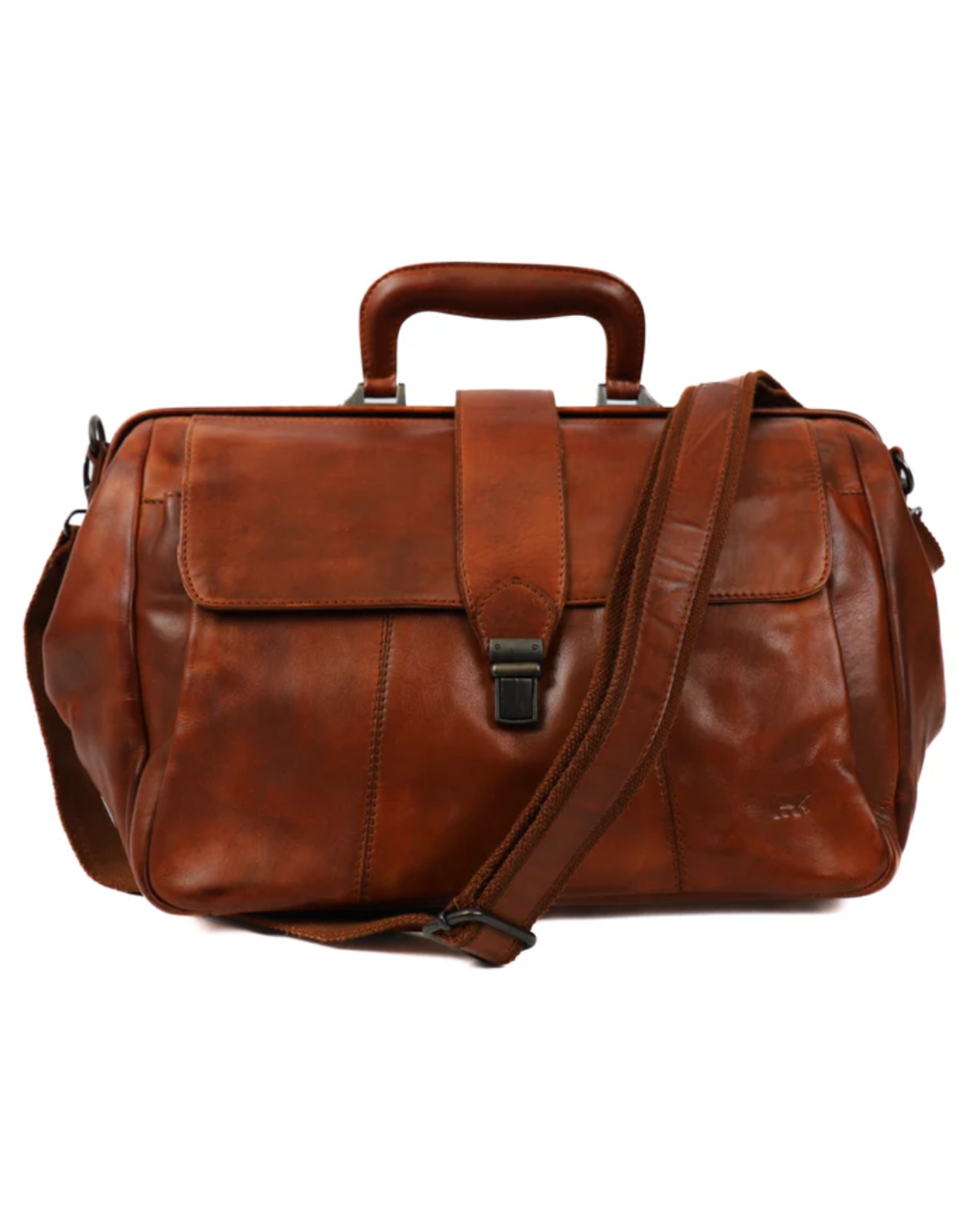 Bear Design Leren werktassen en Leren laptoptassen - Bear Design Dokterstas "Uwe" cognac
