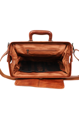 Bear Design Leren werktassen en Leren laptoptassen - Bear Design Dokterstas "Uwe" cognac