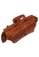 Bear Design Leren werktassen en Leren laptoptassen - Bear Design Dokterstas "Uwe" cognac