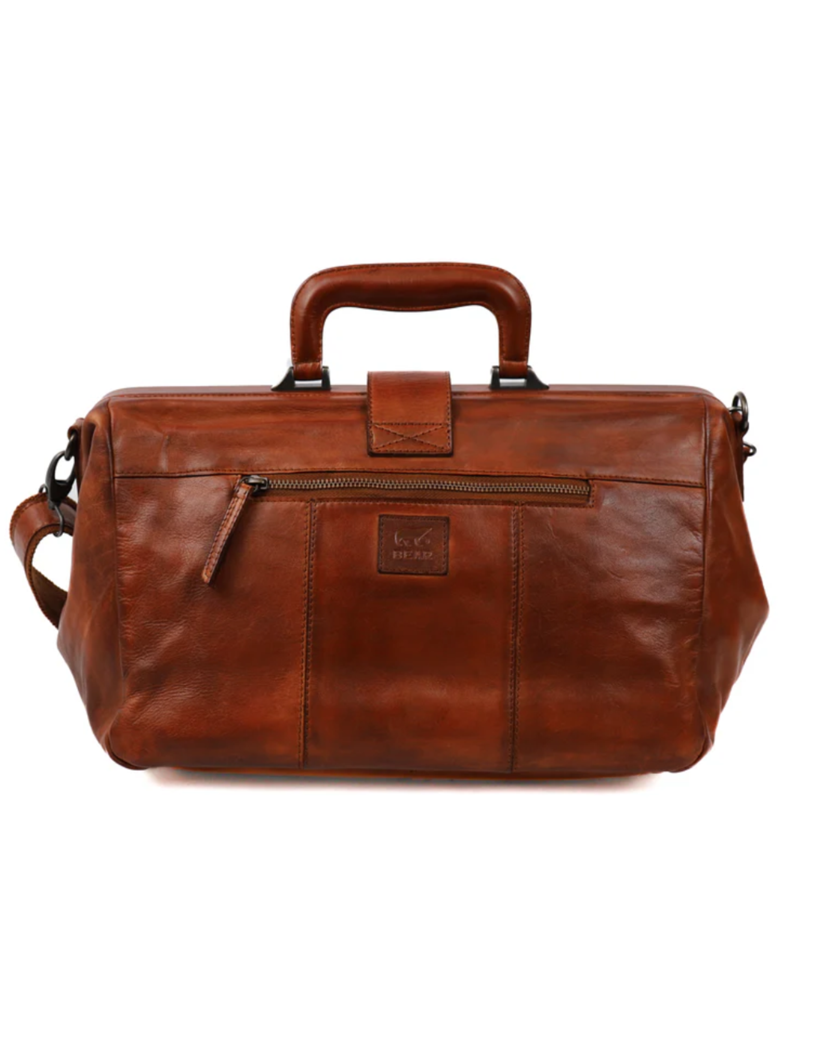 Bear Design Leren werktassen en Leren laptoptassen - Bear Design Dokterstas "Uwe" cognac