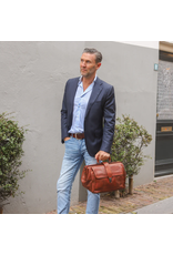 Bear Design Leren werktassen en Leren laptoptassen - Bear Design Dokterstas "Uwe" cognac