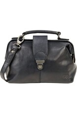 Bear Design Leather bags - Bear Design Mini Doctor's bag ‘Julia’ black